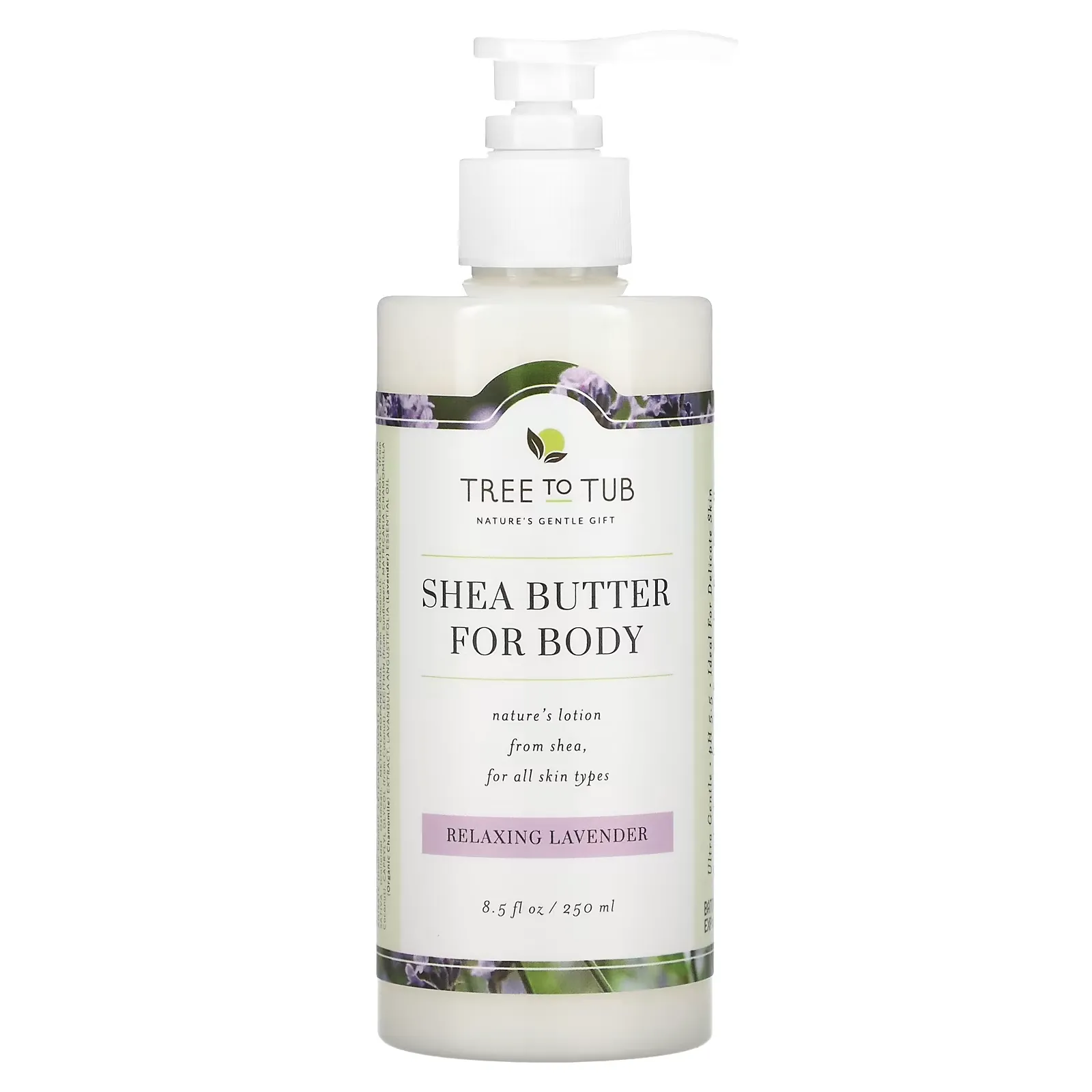 Shea Butter Moisturizing Body Lotion, Non-Greasy, Hydrating for Dry, Sensitive Skin, Lavender, 8.5 fl oz (250 ml)