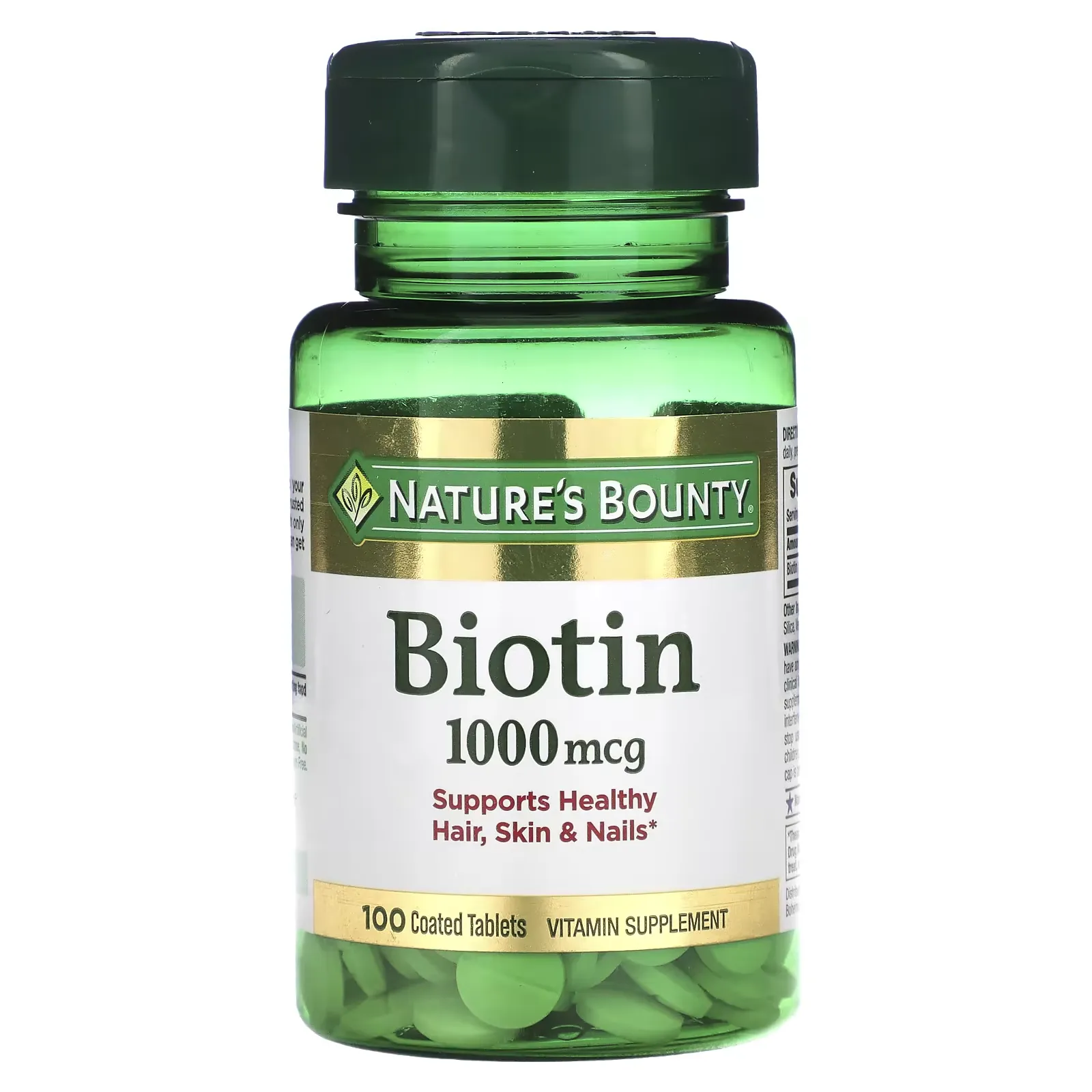 Biotin, 1,000 mcg, 100 Coated Tablets