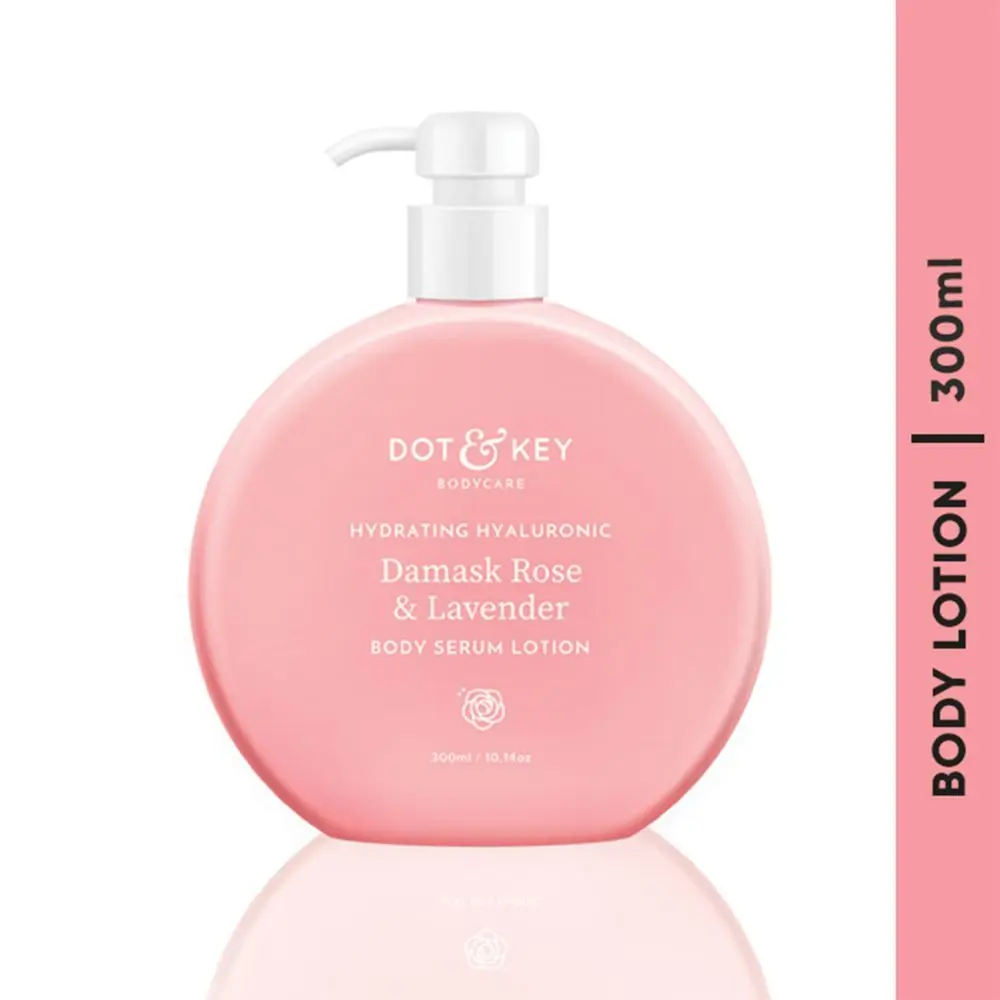 Dot & Key Hydrating Hyaluronic Damask Rose & Lavender Body Serum Lotion (300 ml)