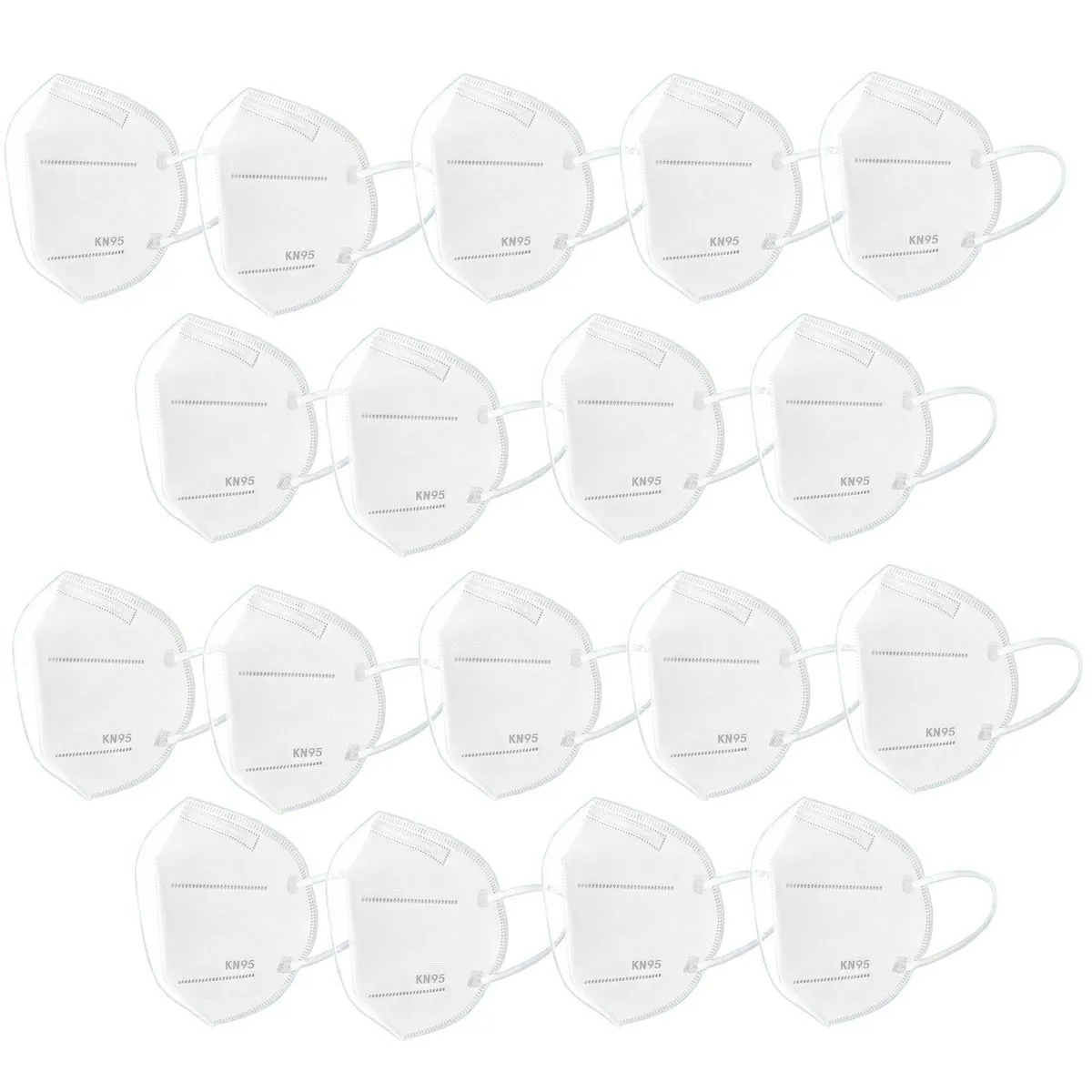 Fabula Pack Of 18 Kn95/N95 Anti-Pollution Reusable 5-Layer Mask (White )