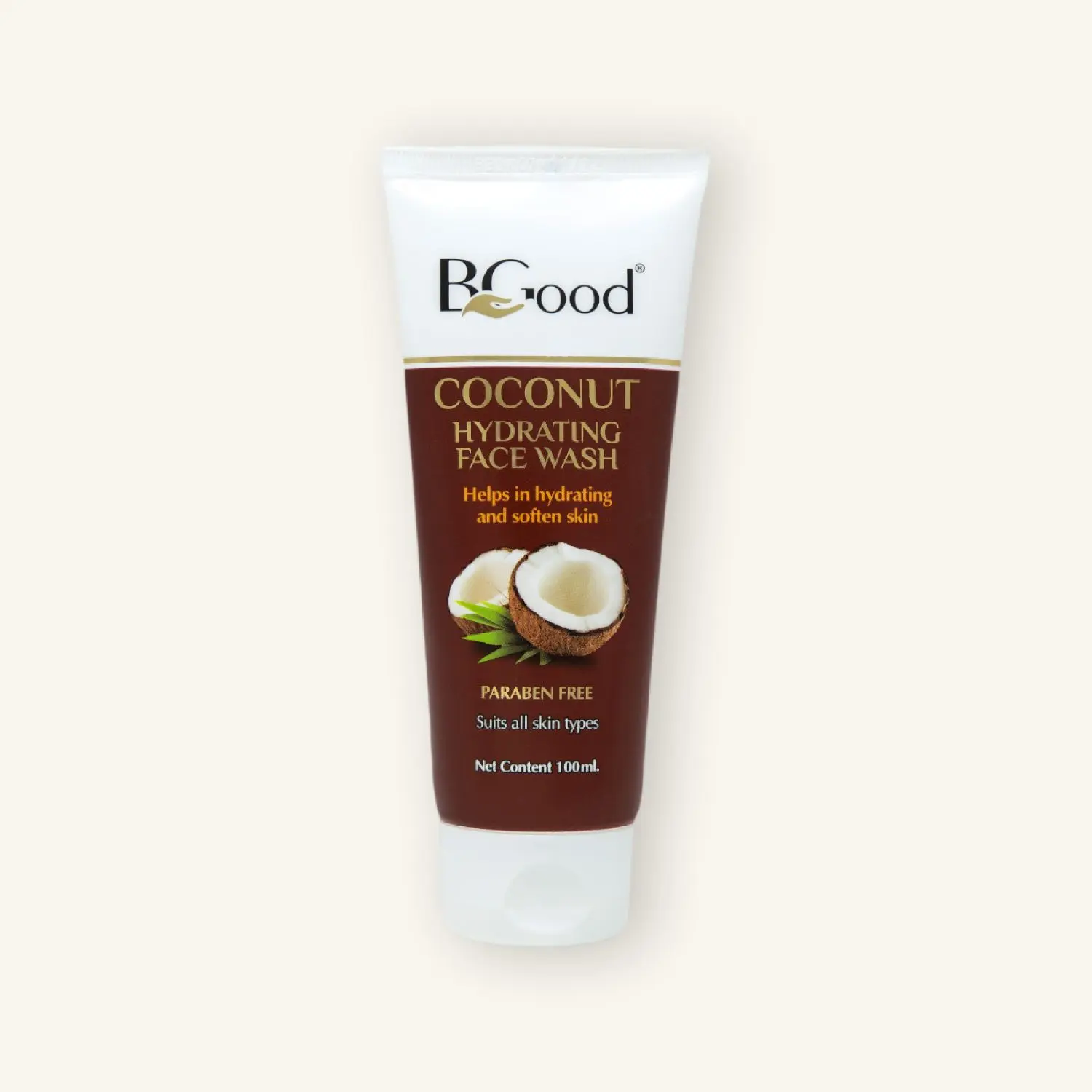 BGood| Coconut Hydrating Face Wash - 100ml| Paraben Free Face Wash, Coconut Hydrating Facewash for Women & Men for All Skin Type| Hydrating Face Wash, All Skin Type Skin Cleanser Face Wash