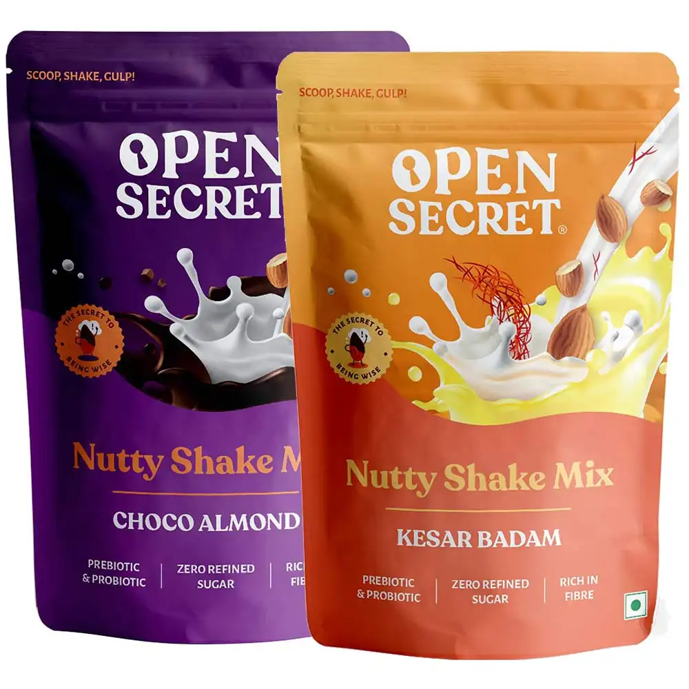 Open Secret Nutty Shake Mix,  0.49 lb  Kesar Badam+Choco Almond Combo