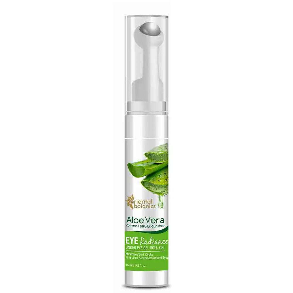 Oriental Botanics Aloe Vera Green Tea & Cucumber Under Eye Gel Roll-On,  15 ml  for All Skin Types