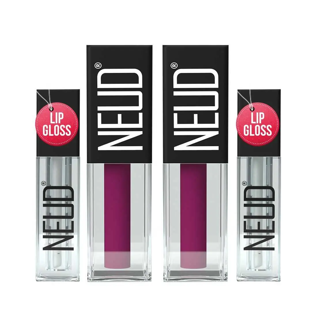 NEUD Matte Liquid Lipstick Boss Lady with Jojoba Oil, Vitamin E and Almond Oil - Smudge Proof 12-hour Stay Formula with Free Lip Gloss - 2 Packs