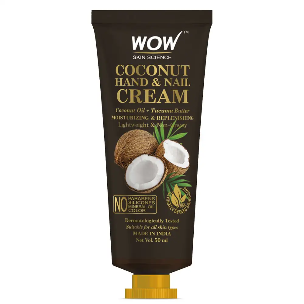 WOW Skin Science Coconut Hand & Nail Cream,  50 ml  for All Skin Types