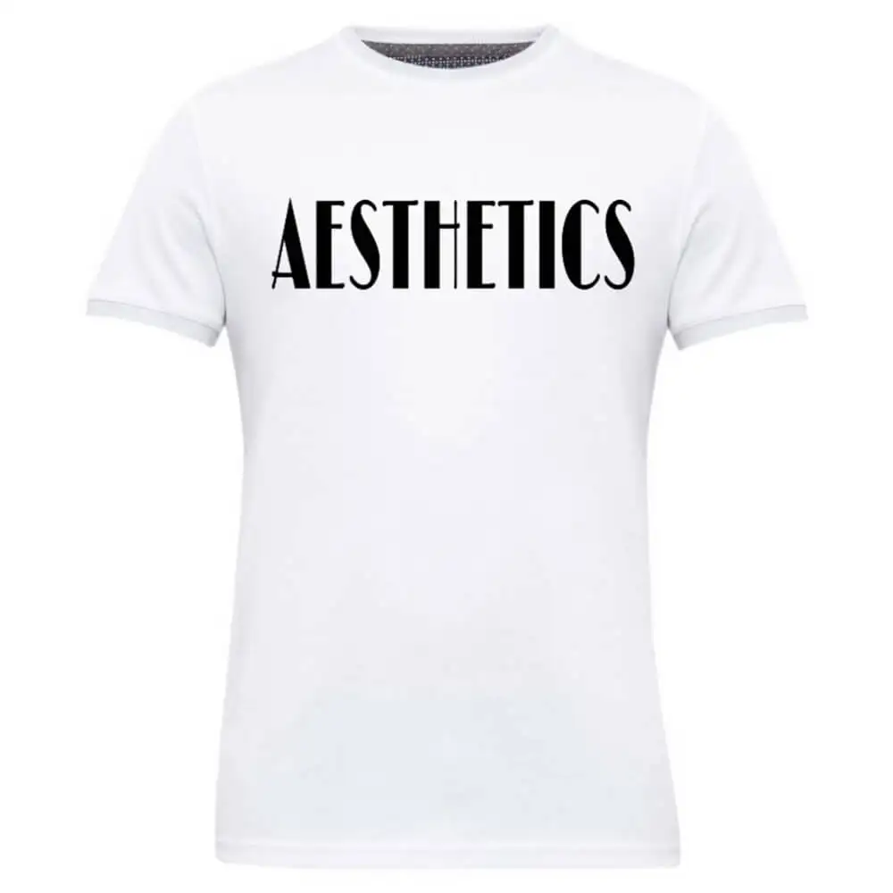 Gym Brute Aesthetics T Shirt,  White  Medium