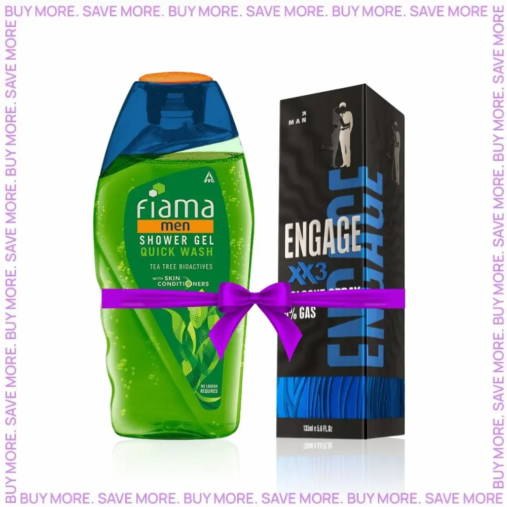 Fiama Men Shower Gel & Engage Cologne Power Combo