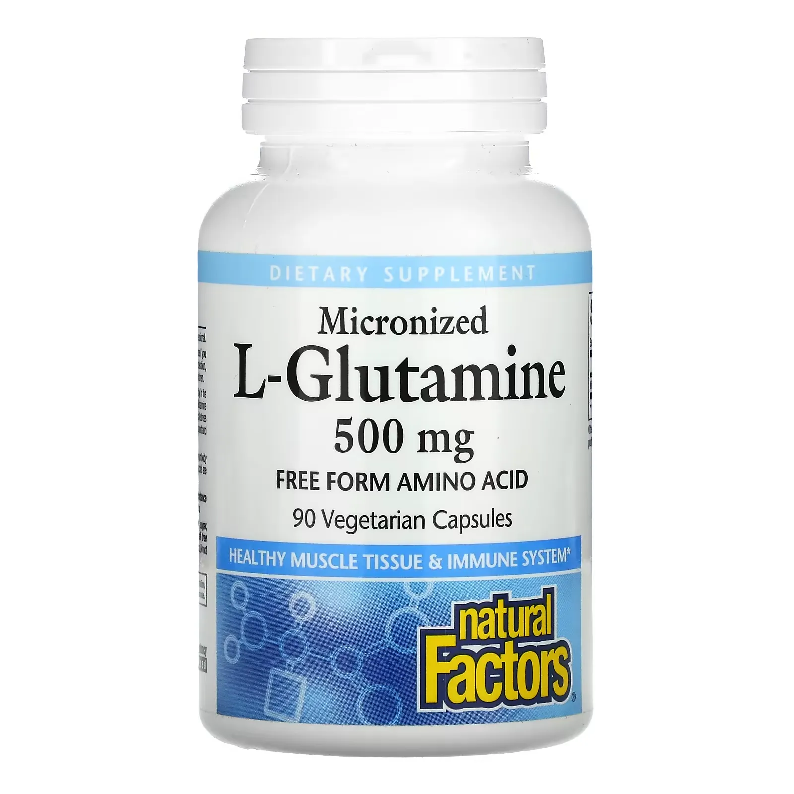 Micronized L-Glutamine, 500 mg, 90 Vegetarian Capsules