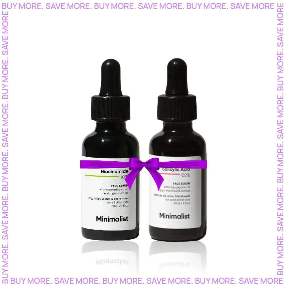 The Derma co. 10% Niacinamide Face Serum for Acne Marks + The Derma co.2% Salicylic Acid Face Serum for Active Acne Marks