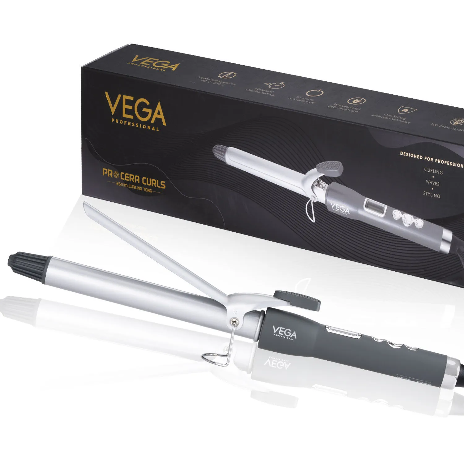 VEGA Professional Pro Cera Curls 25mm Barrel Hair Curler (VPMCT-04)