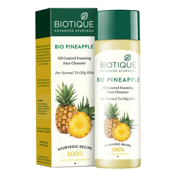 Biotique Bio Pineapple Oil Control Foaming Face Cleanser (120 ml)