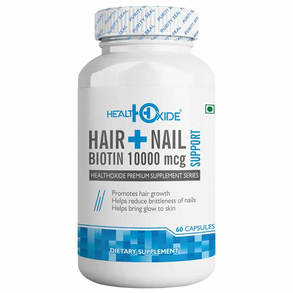 Health Oxide Hair + Nail Biotin Support,  60 capsules  Unflavoured