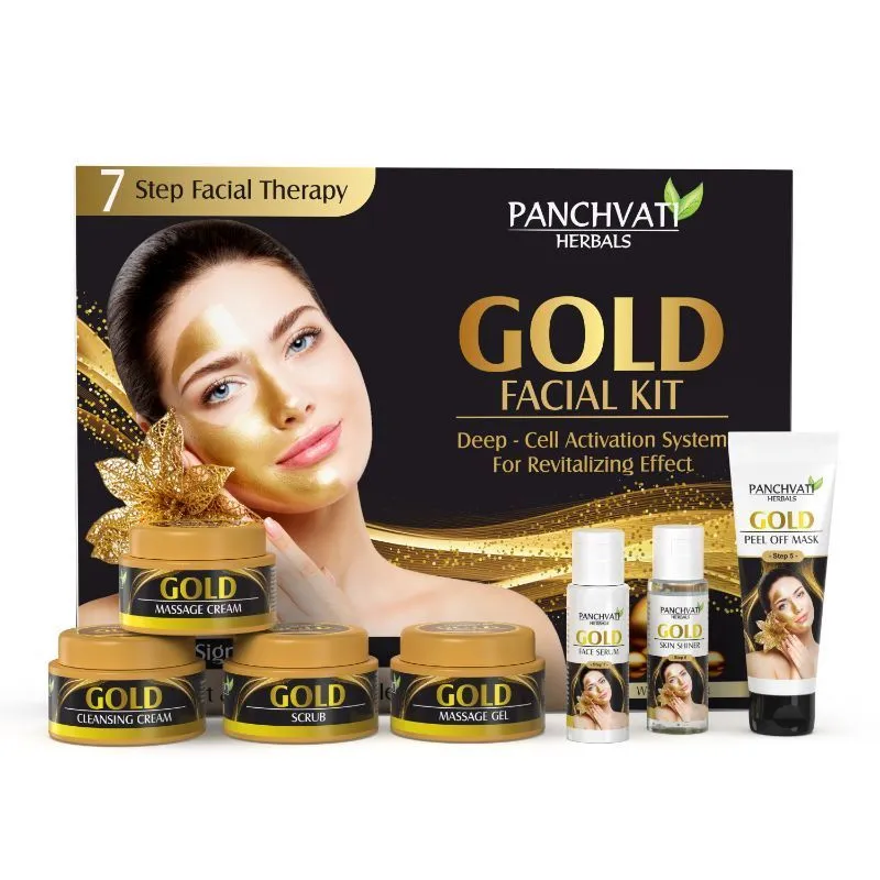 Panchvati Herbals 7 Step Facial Therapy Gold Facial Kit