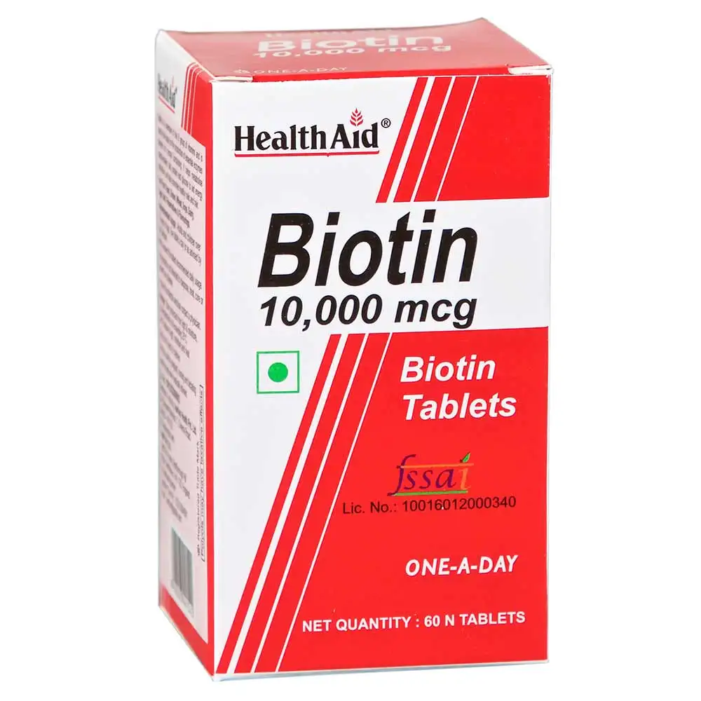 HealthAid Biotin 10000mg,  60 tablet(s)  Unflavoured