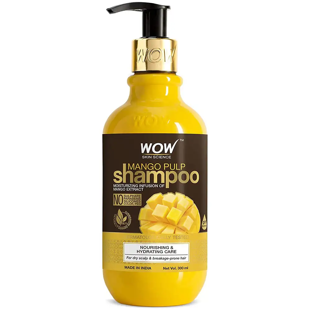 WOW Skin Science Mango Pulp Shampoo,  300 ml  for Dry Scalp & Breakage-Prone Hair