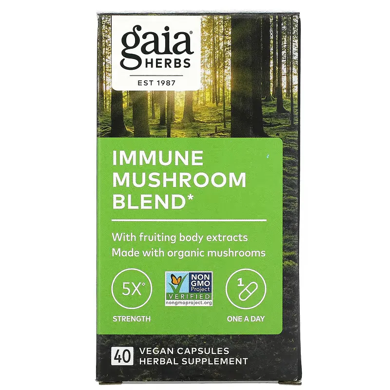 Immune Mushroom Blend, 40 Vegan Capsules