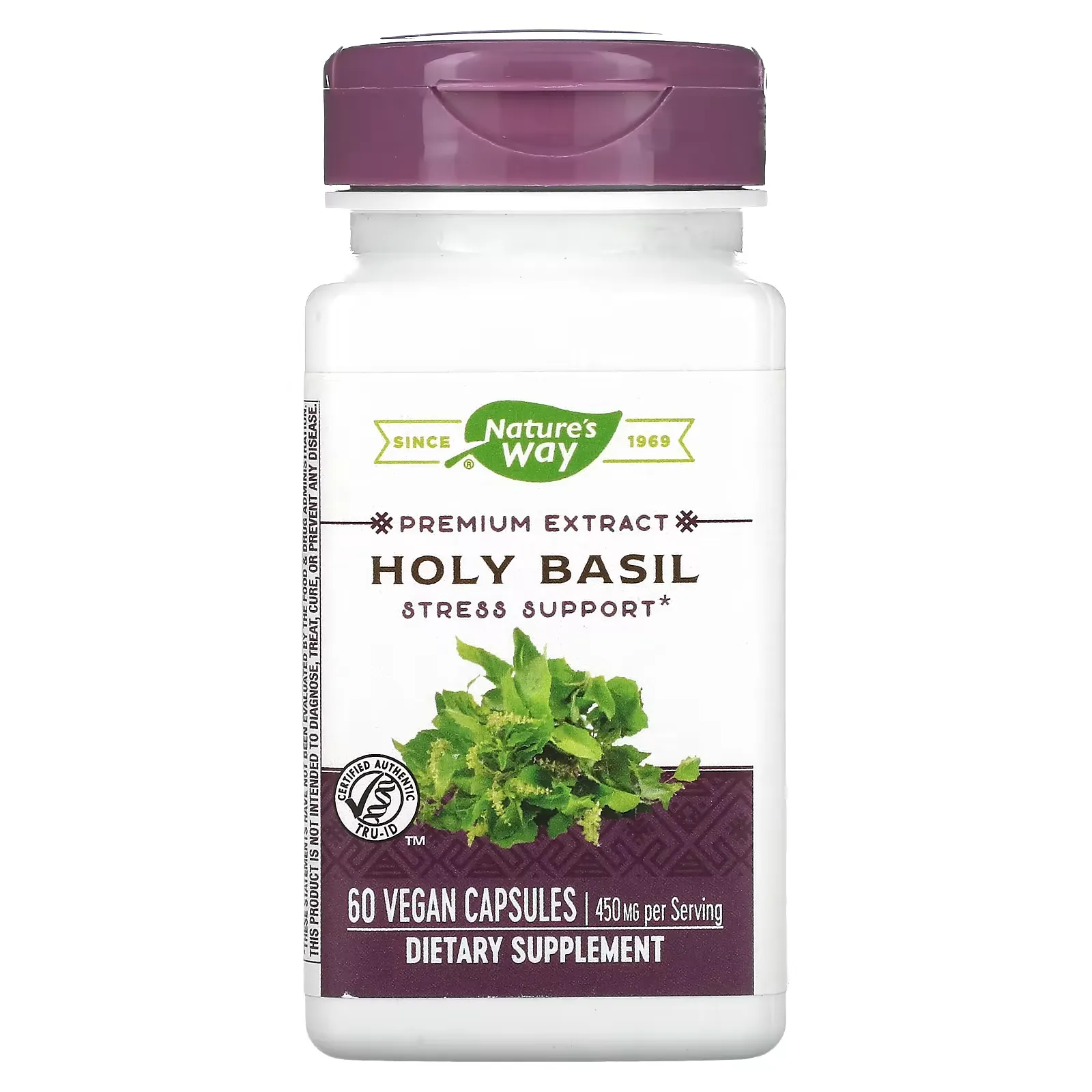 Holy Basil, 450 mg, 60 Vegan Capsules