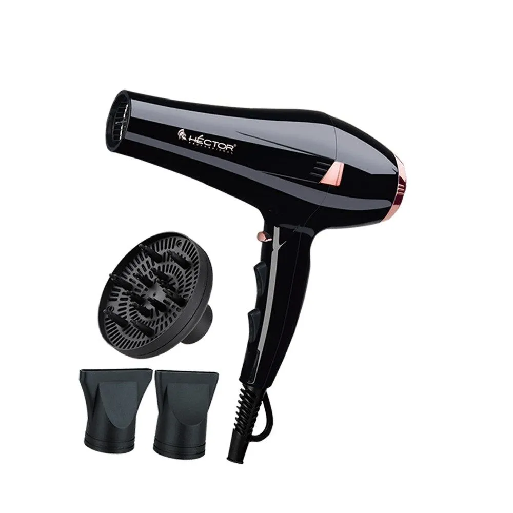 Hector Professional 2500 Watt Tornado Hair Dryer For Men And Women - Beast Black