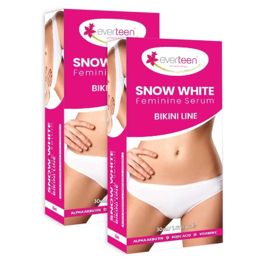 everteen Snow White Feminine Serum for Bikini Line in Women - 2 Packs (30ml Each)