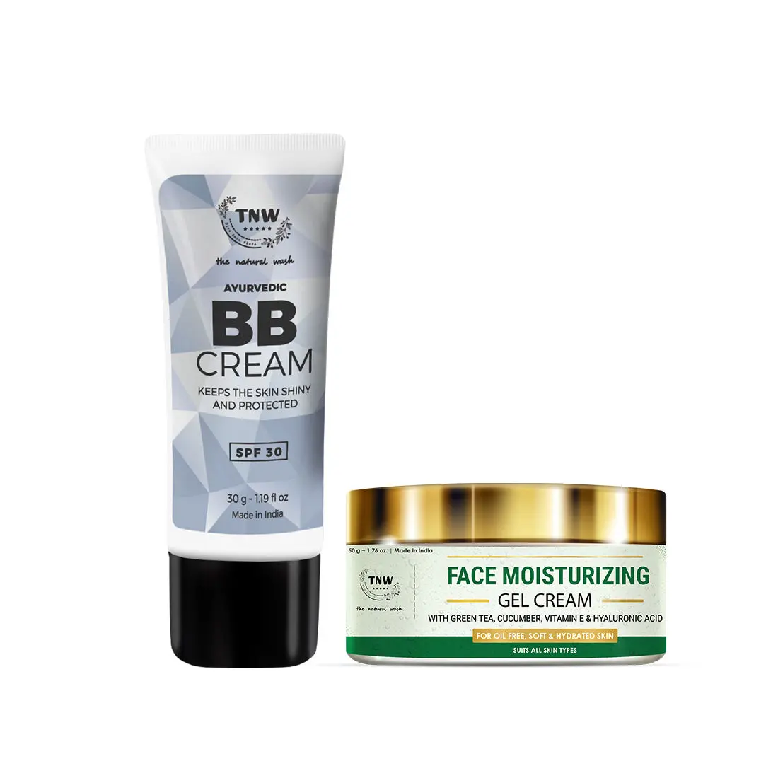 Combo of 2- BB Cream 30gm + Face Moisturizing Gel Cream 50g