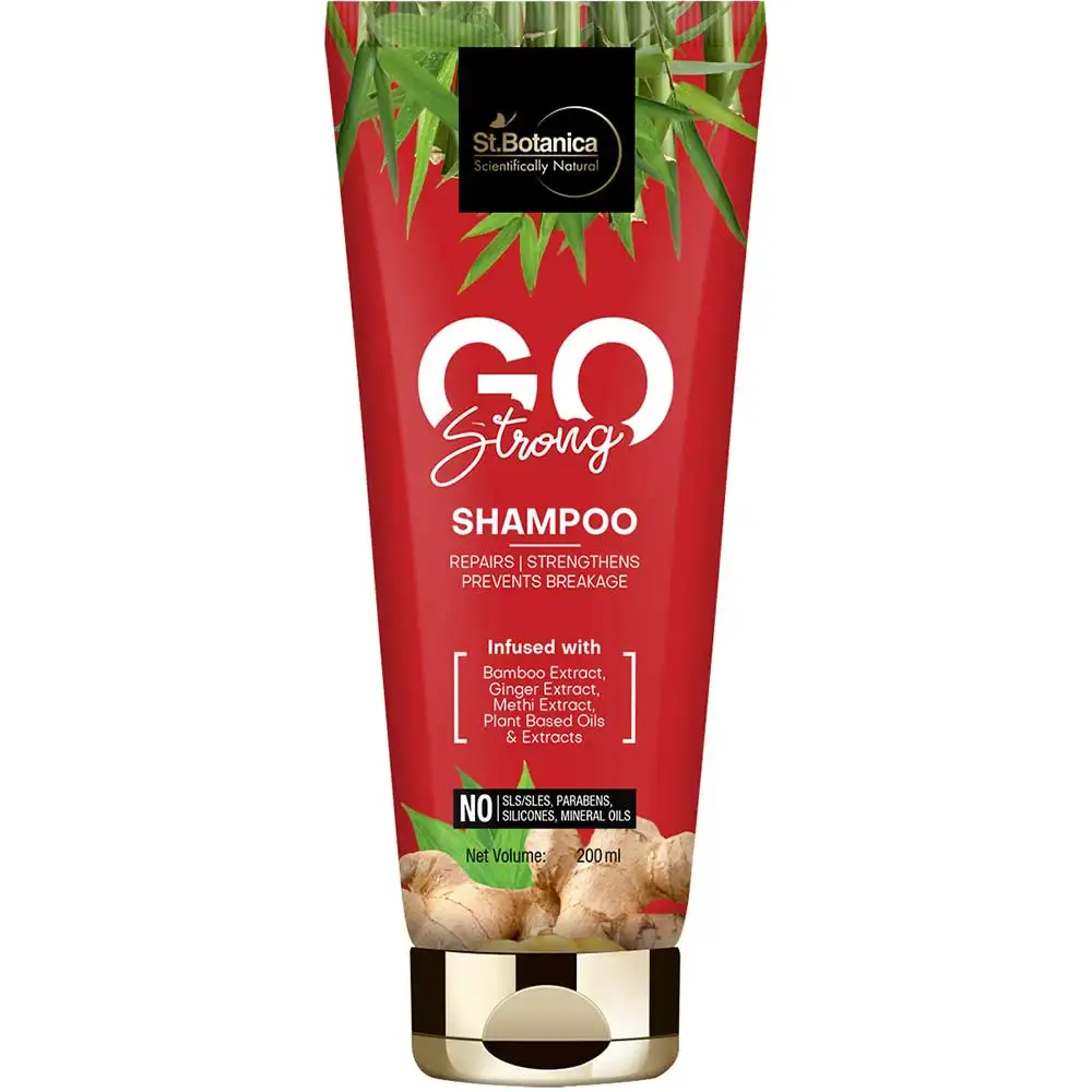 St.Botanica GO Strong Hair Shampoo,  200 ml  with Bamboo, Ginger, Methi Extract