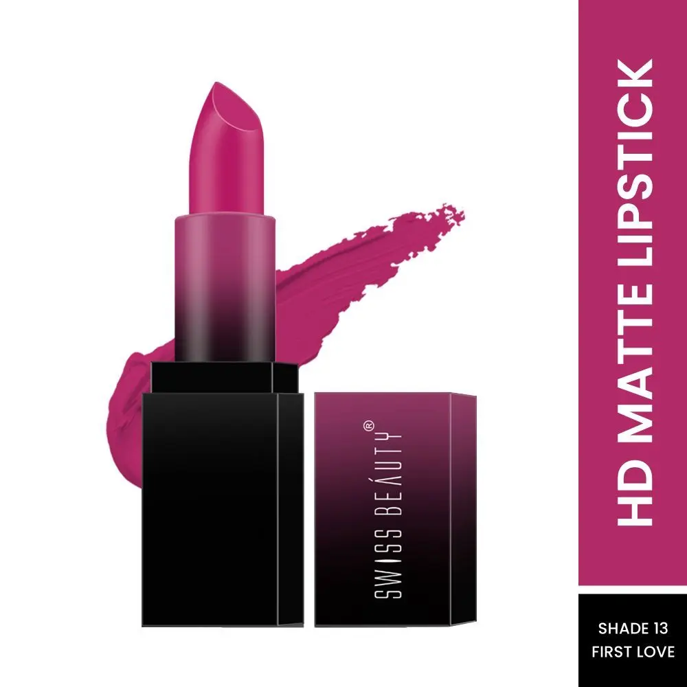 Swiss Beauty HD Matte Lipstick First Love 13 (3.5 g)