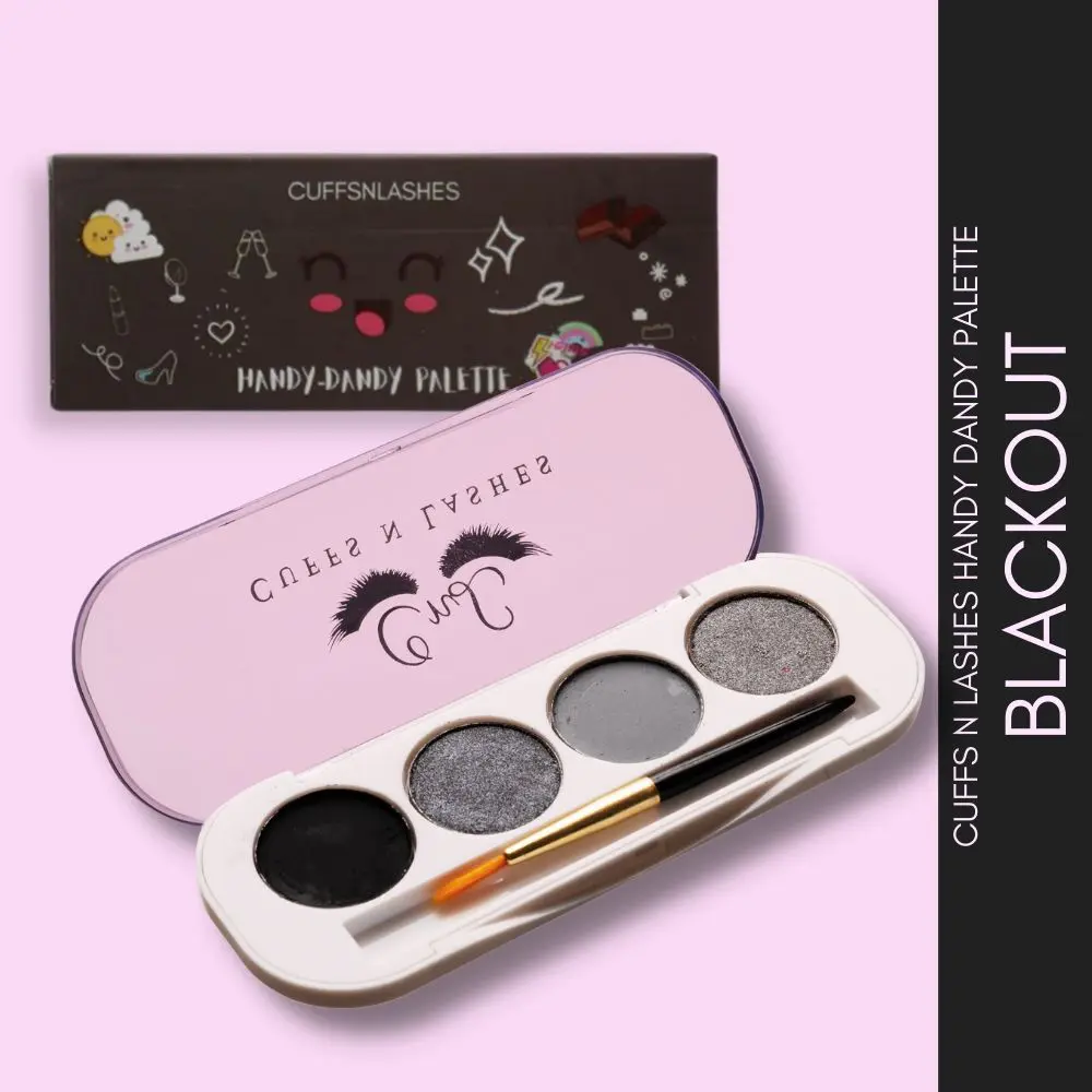 Cuffs N Lashes Handy-Dandy Eyeshadow Palette, Black Out