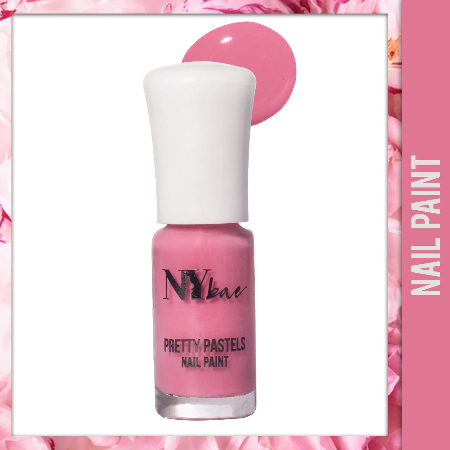 NY Bae Pretty Pastels Nail Paint - Pink Carnation 04 (3 ml) | Glossy Finish | Rich Pigment | Chip-proof | Full Coverage | Travel Friendly