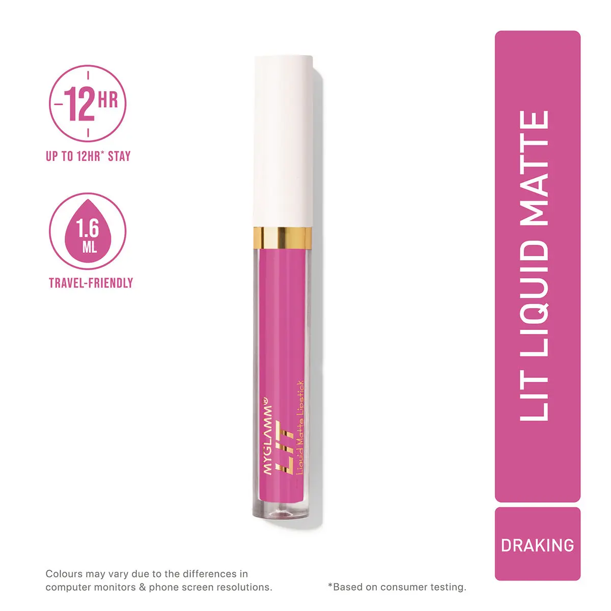 MyGlamm LIT Liquid Matte Lipstick - Draking - 1.6 ml