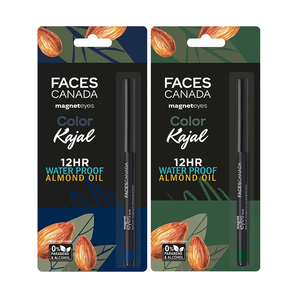 Faces Canada Magneteyes Kajal Combo - Green + Blue