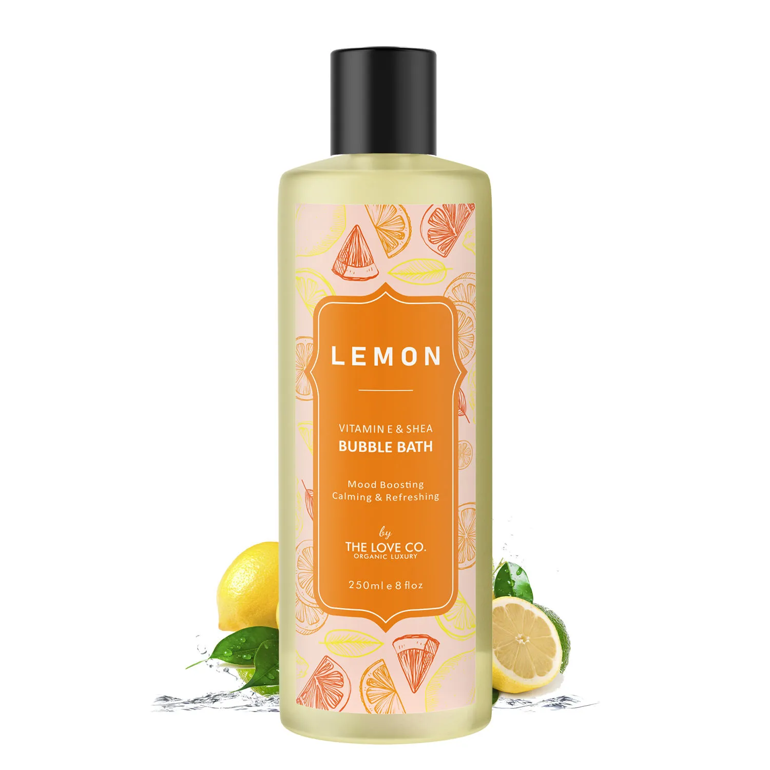 The Love Co. Organic Luxury Bubble Delight Lemon & Mint Body Wash