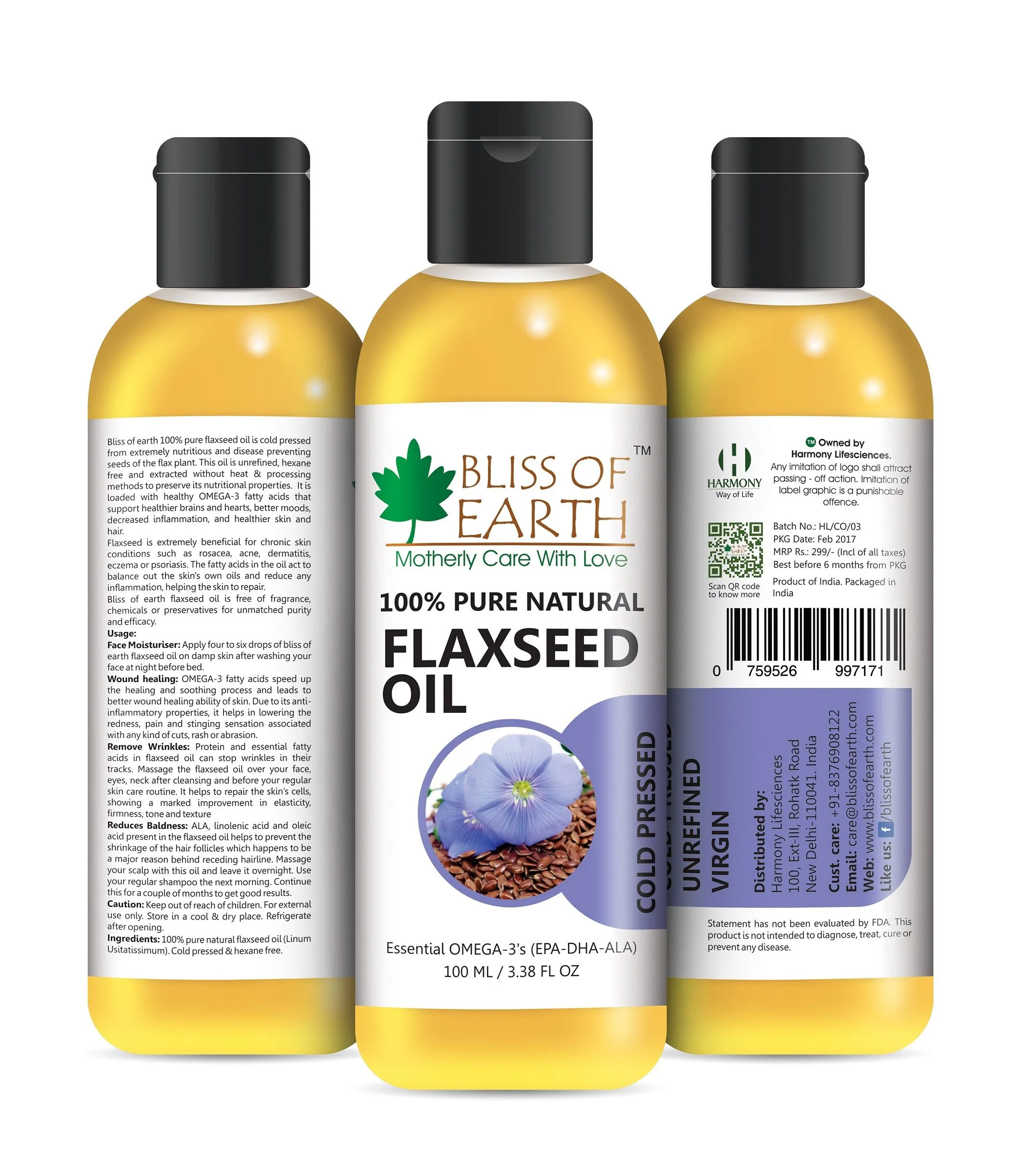 Bliss Of Earth Flaxseed Oil