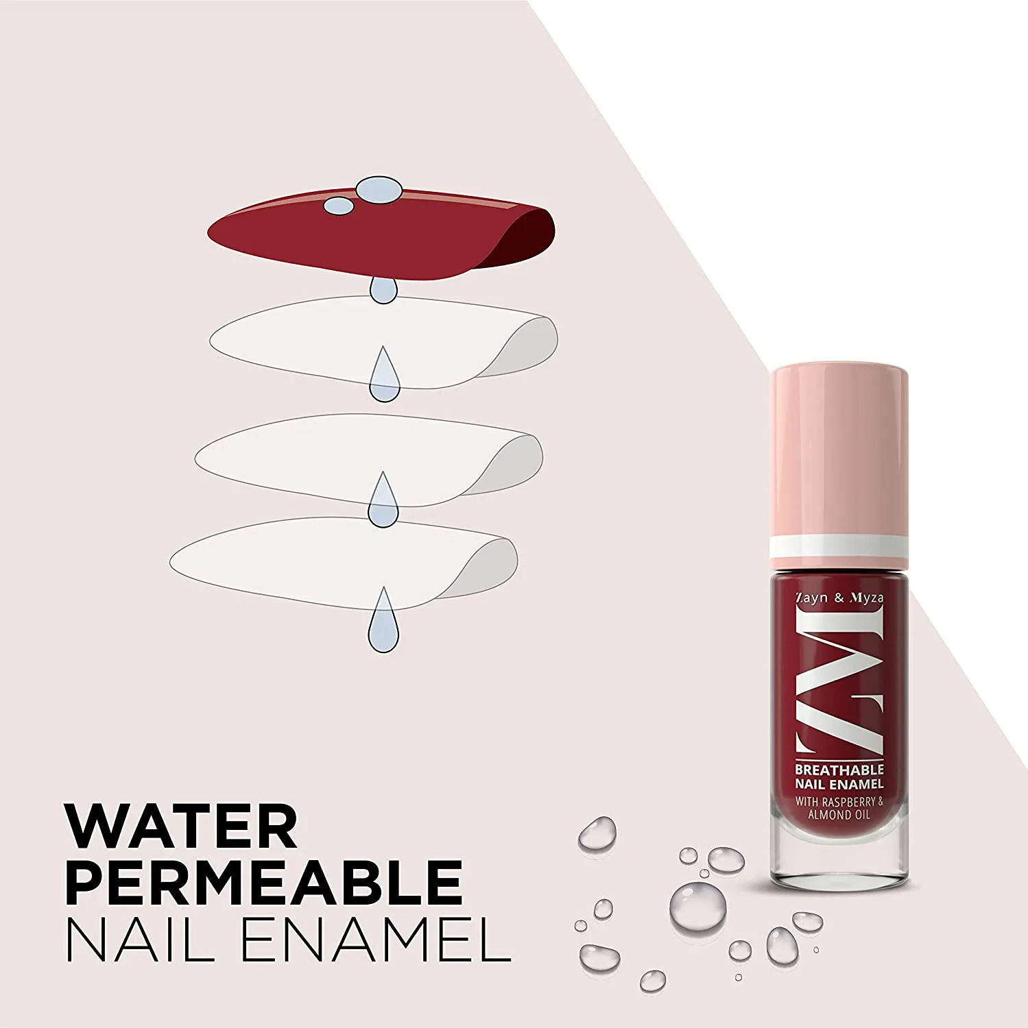 ZM Zayn & Myza Breathable Nail Enamel With Raspberry & Almond Oil