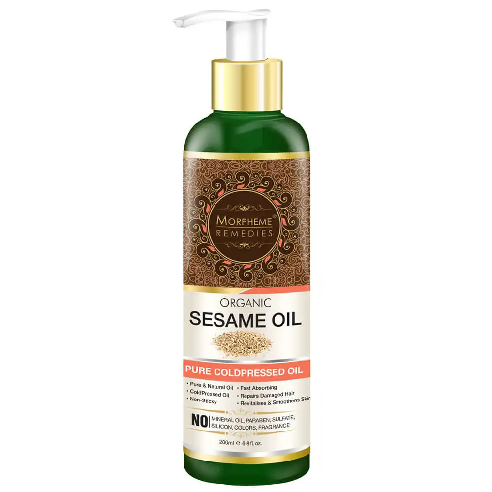 Morpheme Remedies Organic Sesame Oil,  200 ml  for All Hair & Skin Types