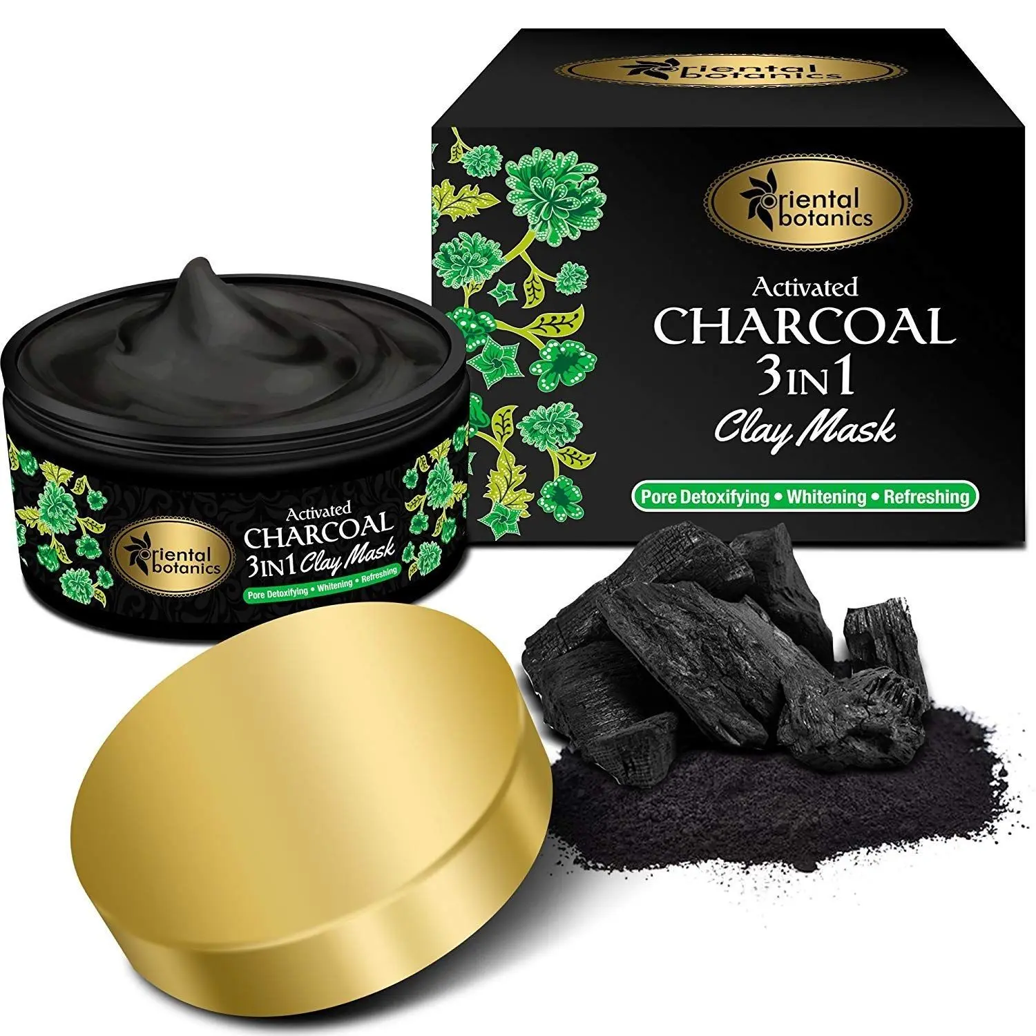 Oriental Botanics Activated Charcoal 3 IN 1 Clay Mask (100 g)