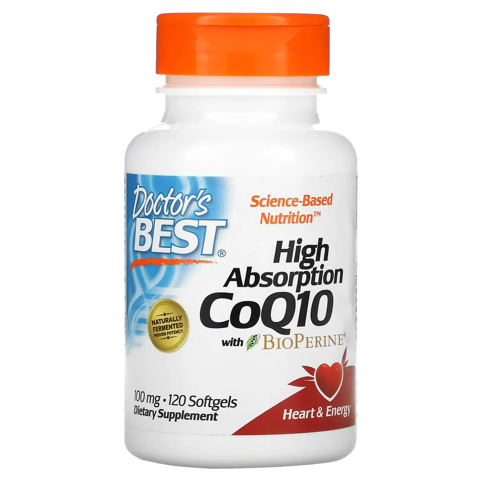 High Absorption CoQ10 with BioPerine, 100 mg, 120 Softgels