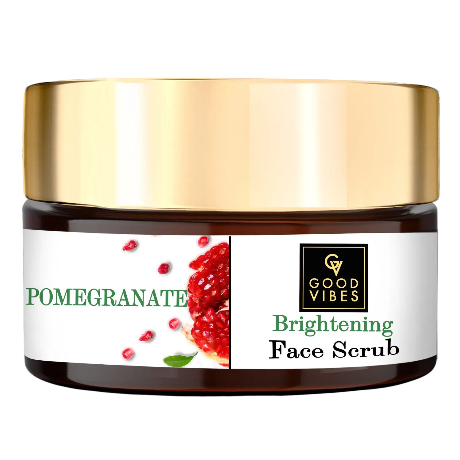 Good Vibes Pomegranate Brightening Face Scrub | Anti-Ageing, Sun Protection | With Almond Oil | No Parabens, No Sulphate, No Mineral Oil (100 g)