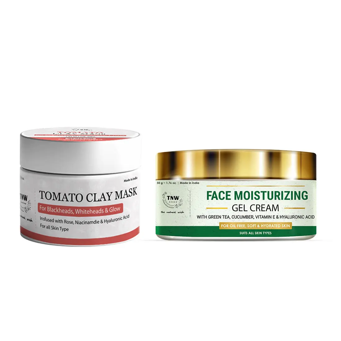 Combo of 2- Tomato Clay Mask 50gm + Face Moisturizing Gel Cream 50g