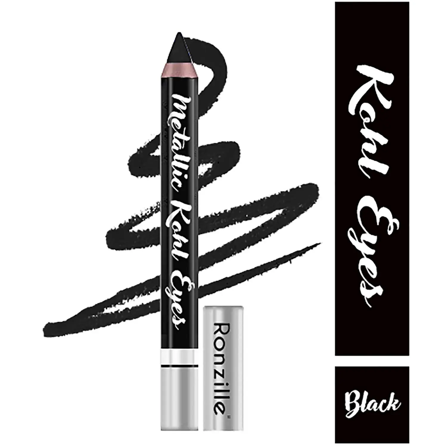 Ronzille Kohl Eye Kajal Eyeliner Eyeshadow Pencil Black