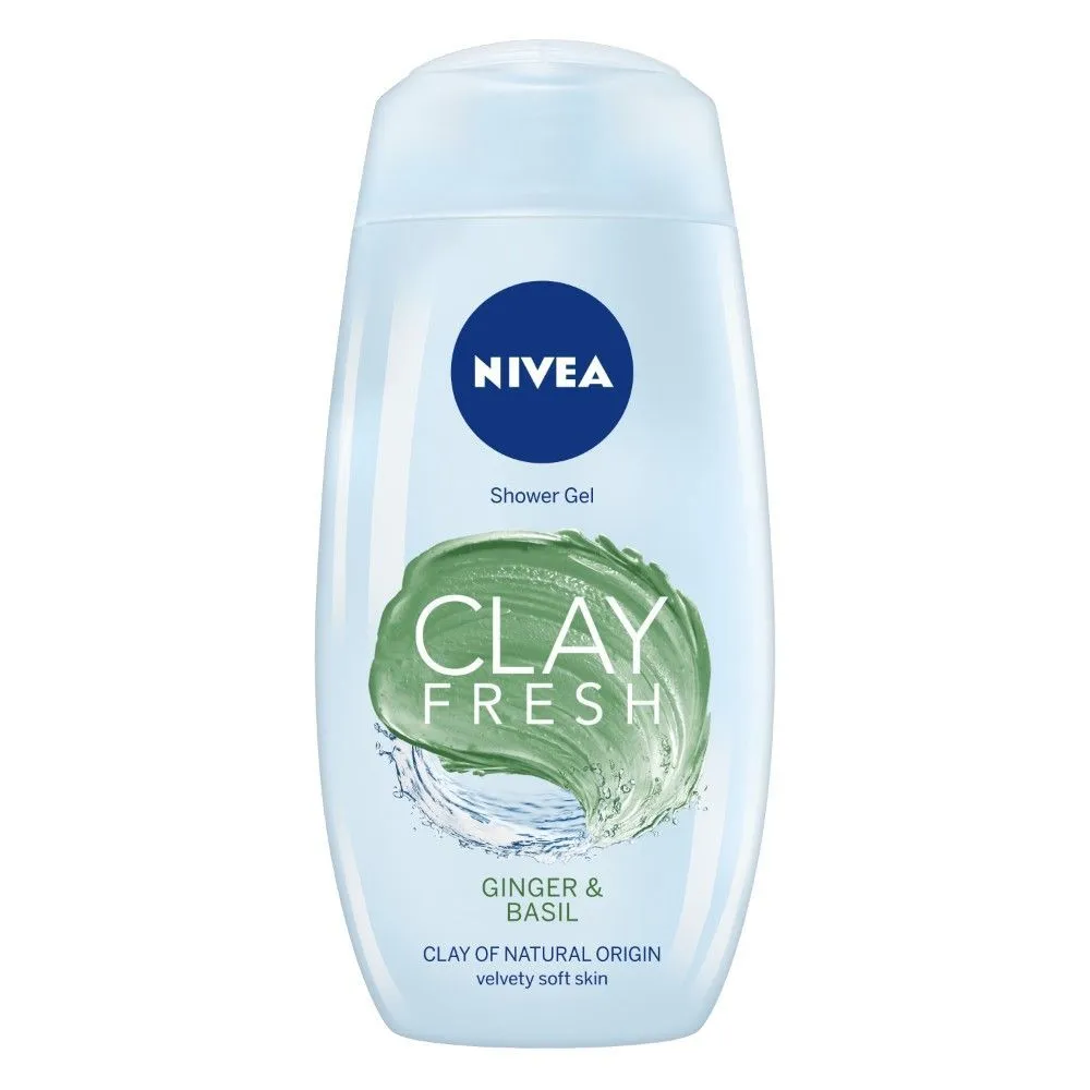 Nivea Clay Fresh Ginger & Basil Shower Gel