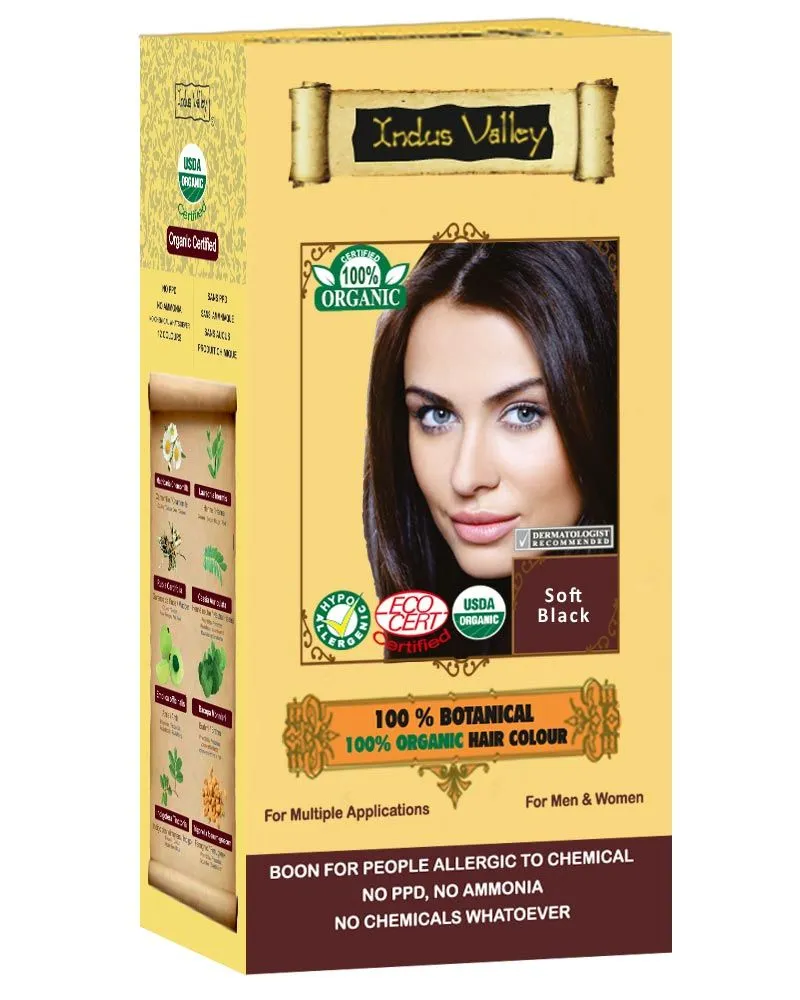 Indus Valley 100% Botanical Organic Hair Color - Soft Black