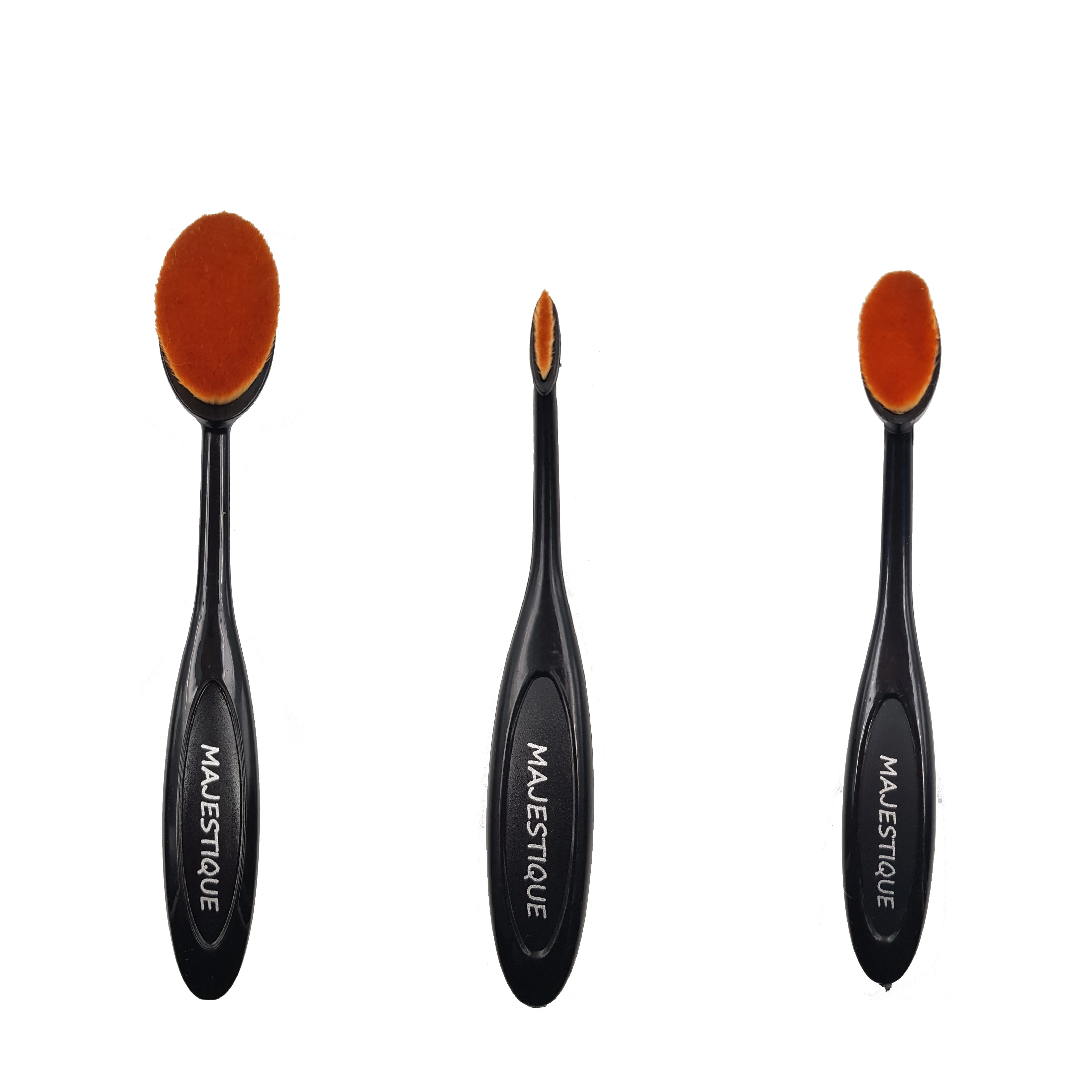 Majestique Supple Oval Makeup Brushes - 3