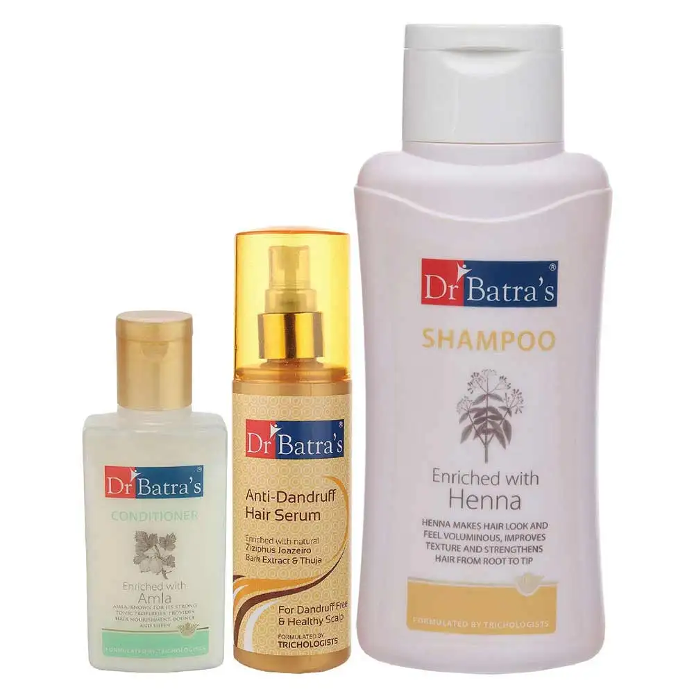 Dr Batra's Anti Dandruff Hair Serum, Conditioner - 100 ml & Normal Shampoo - 500 ml Combo,  3 Piece(s)/Pack  Hair Care