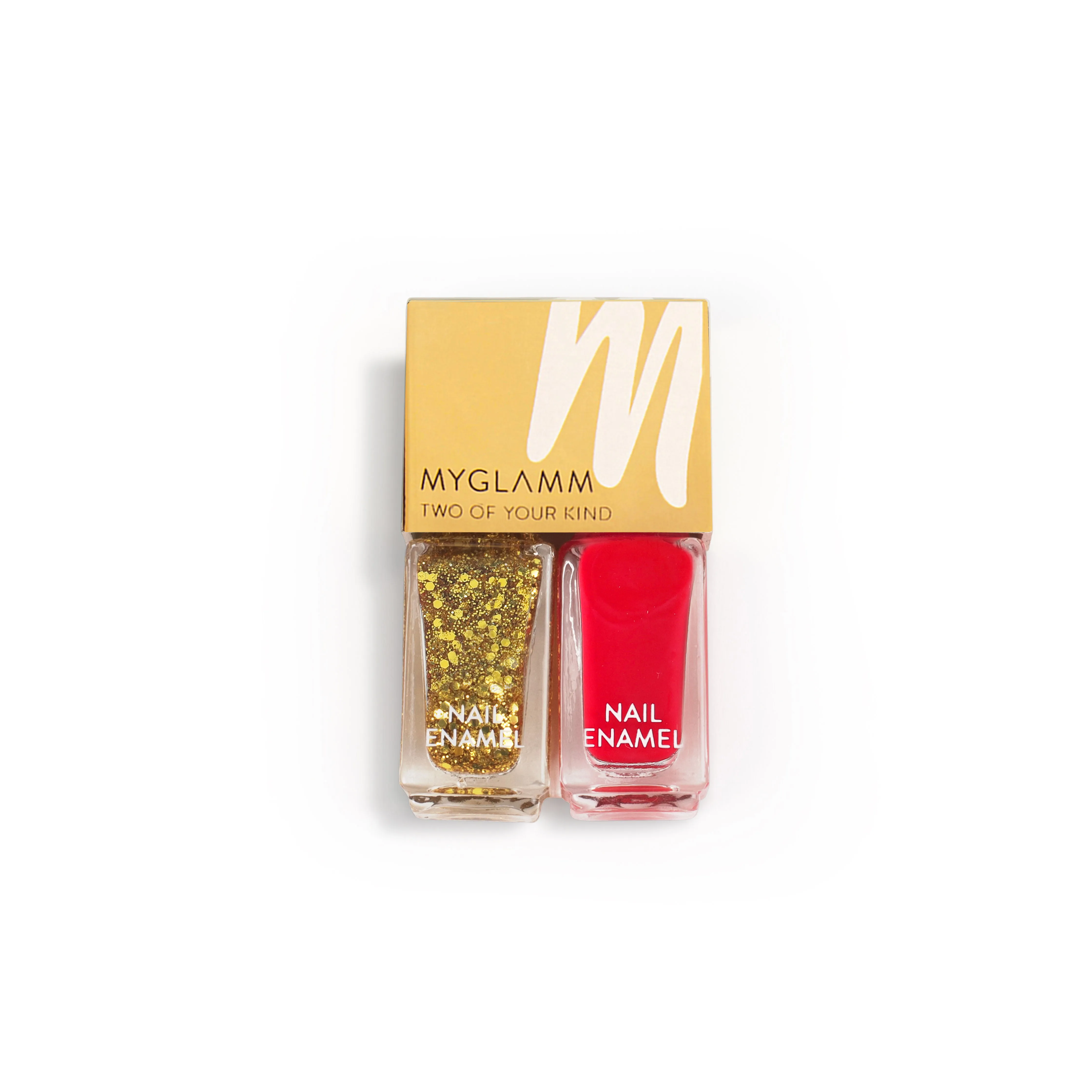 MyGlamm Two Of Your Kind Nail Enamel Duo Glitter Collection - High On Drama