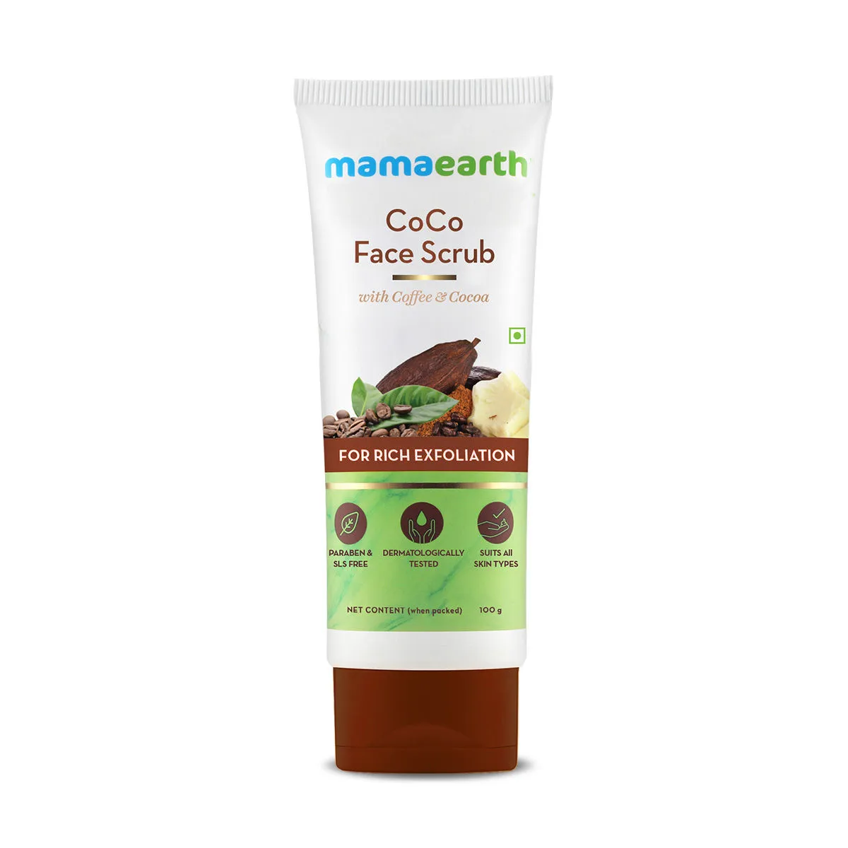 Mamaearth CoCo Face Scrub with Coffee & Cocoa for Rich Exfoliation