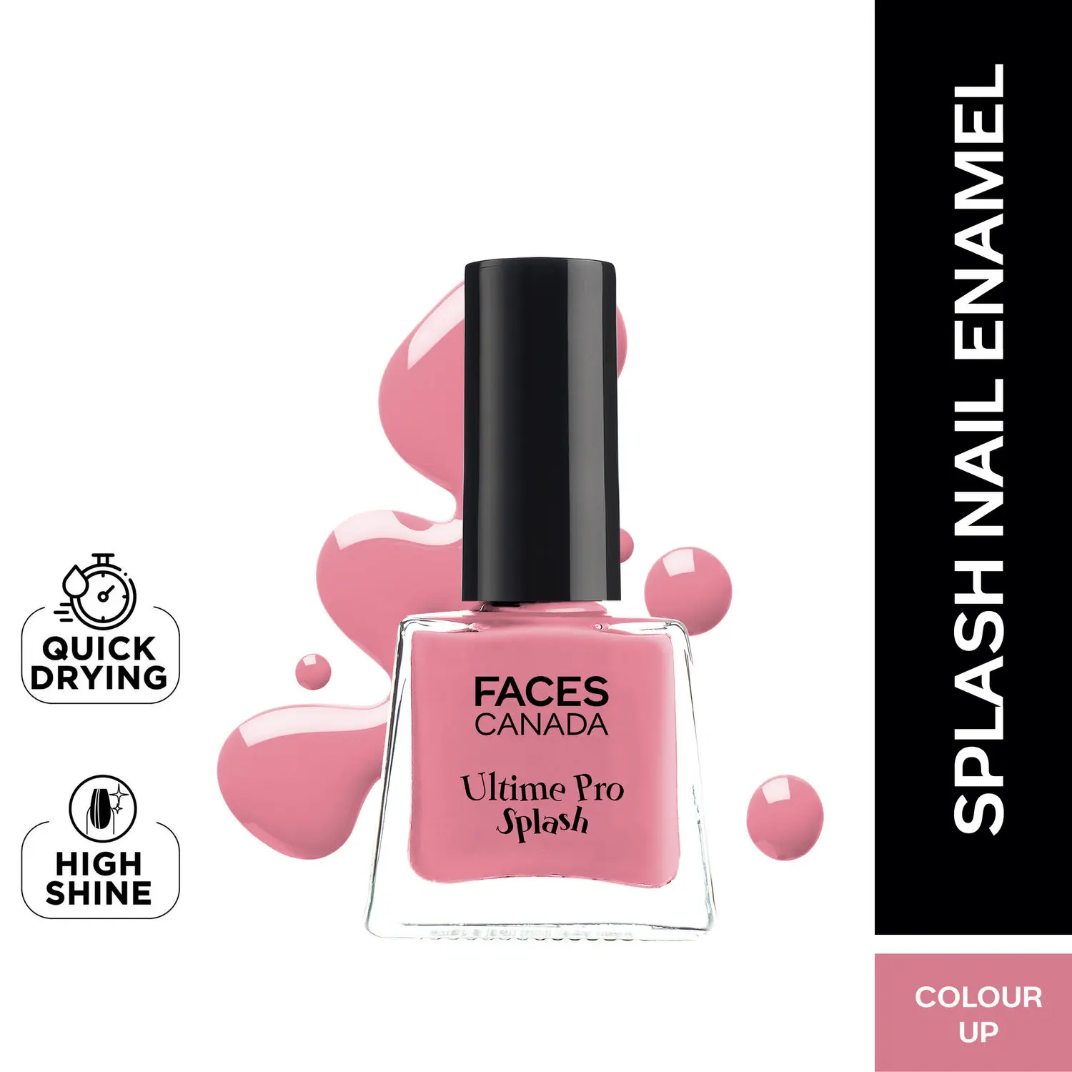 Faces canada Ultime Pro Splash Nail Enamel I Quick-drying I Longlasting I Chip-defiant I Smooth application I Color up 34 5ml