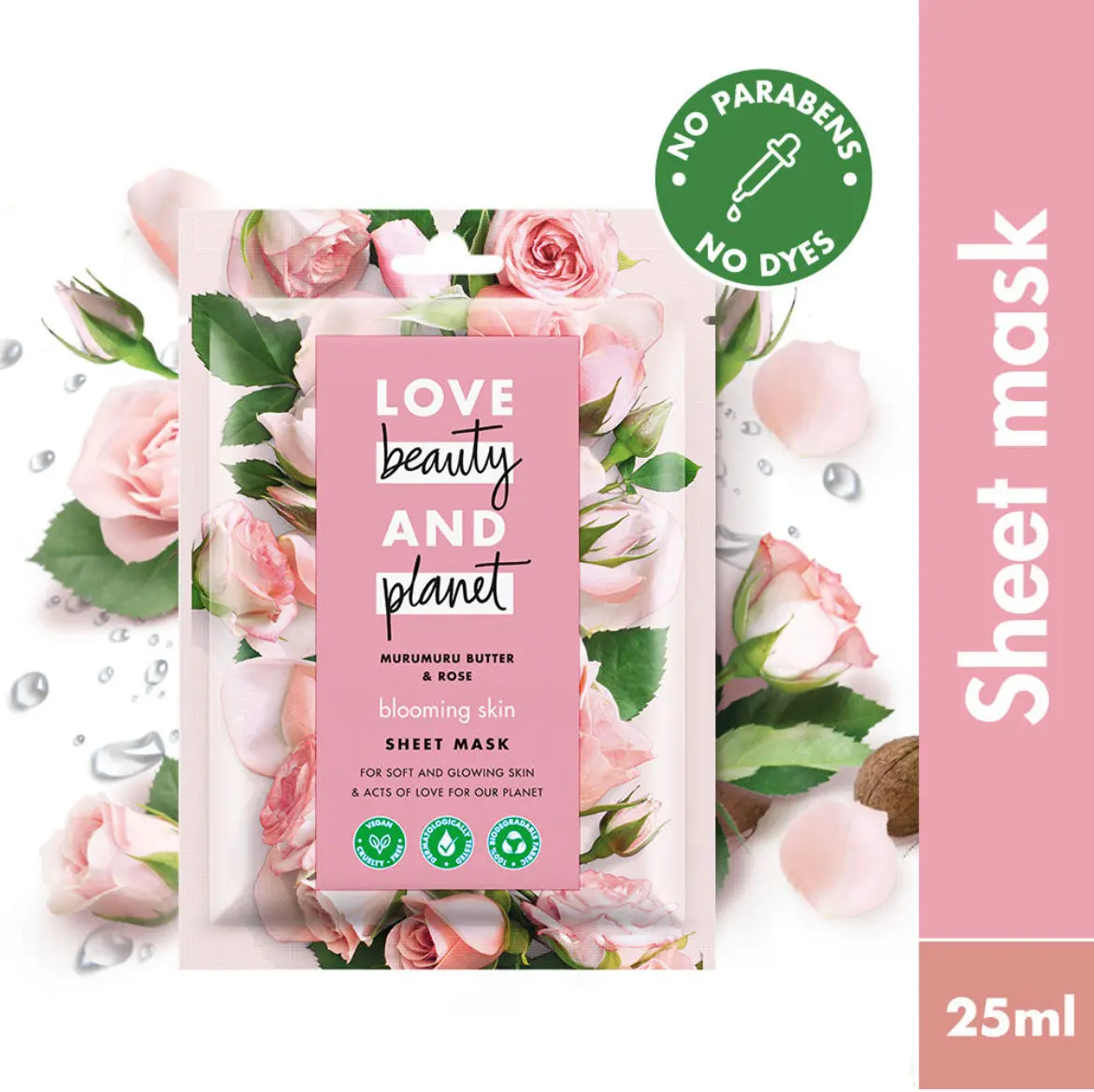 Love Beauty And Planet Murumuru Butter & Rose Sheet Mask