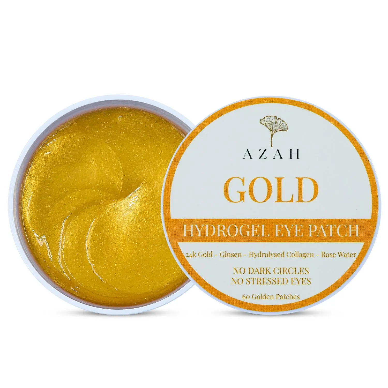 Azah Under Eye Patches for Dark Circles with 24k Nano Gold | Pack of 60 Eye Cooling Gel Pads