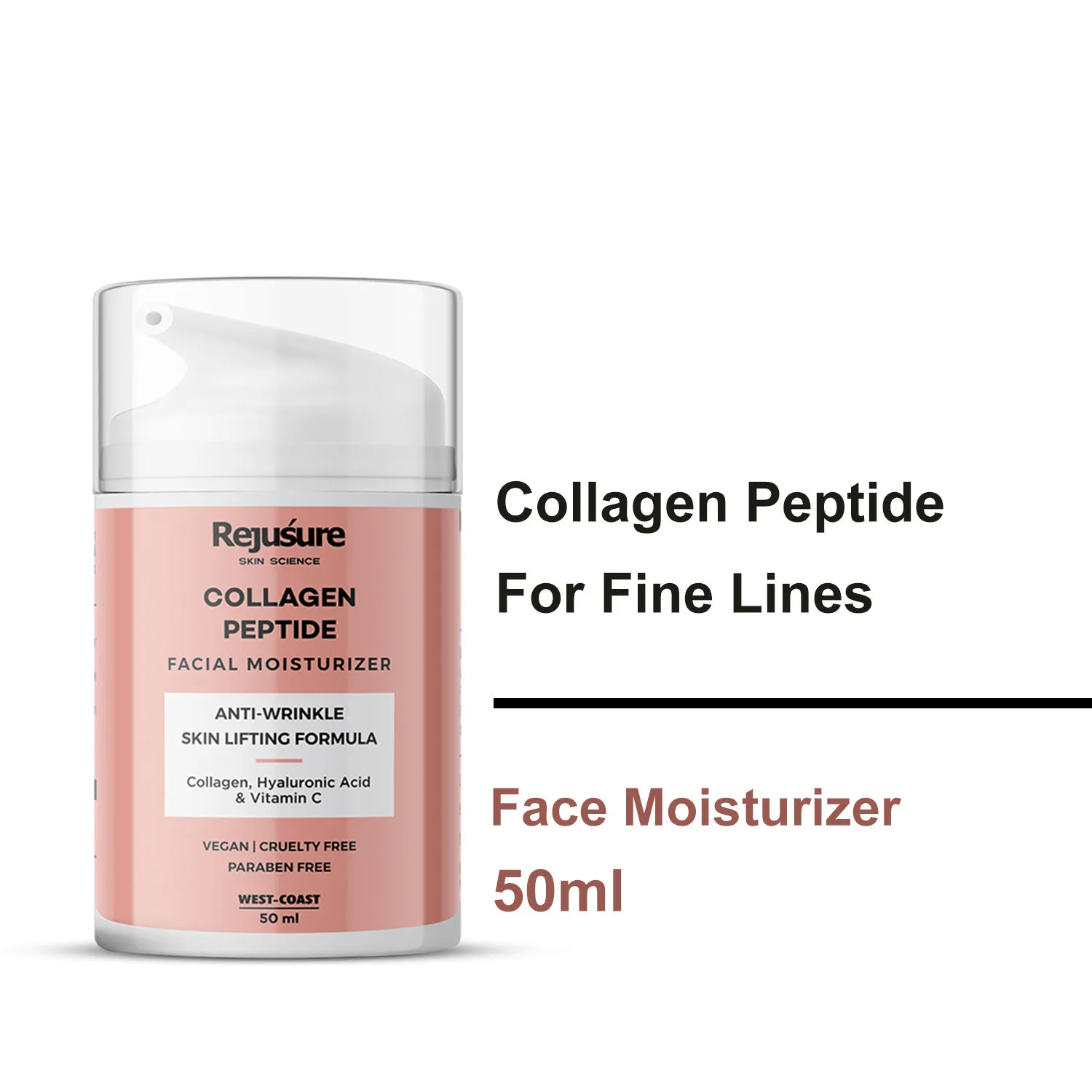 Rejusure Collagen Peptide Cream Moisturizer Day Night Anti-Aging/Anti-Wrinkle