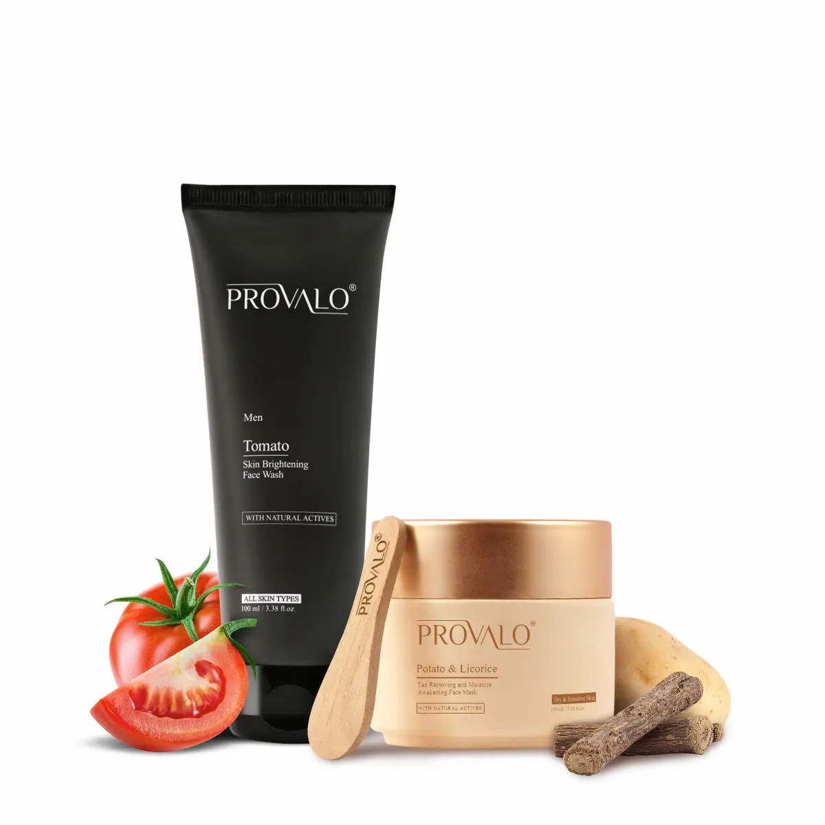 Provalo Skin Brightening And Moisture Awakening Duo Combo For Dry & Sensitive Skin (Men)